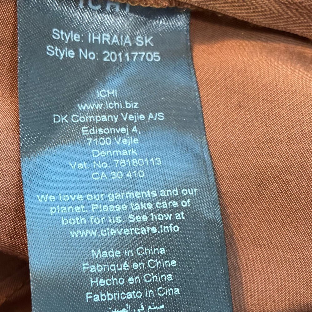 ICHI Metallic Brown Midi Skirt (IHRAIA SK) - Picture 8 of 10